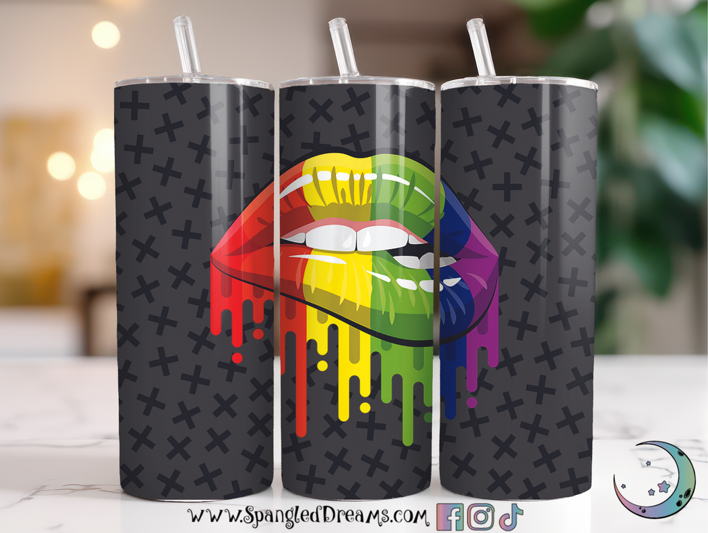 Pride LGBT Tumbler Wrap PNG Design 20 oz Skinny Tumbler Sublimation In