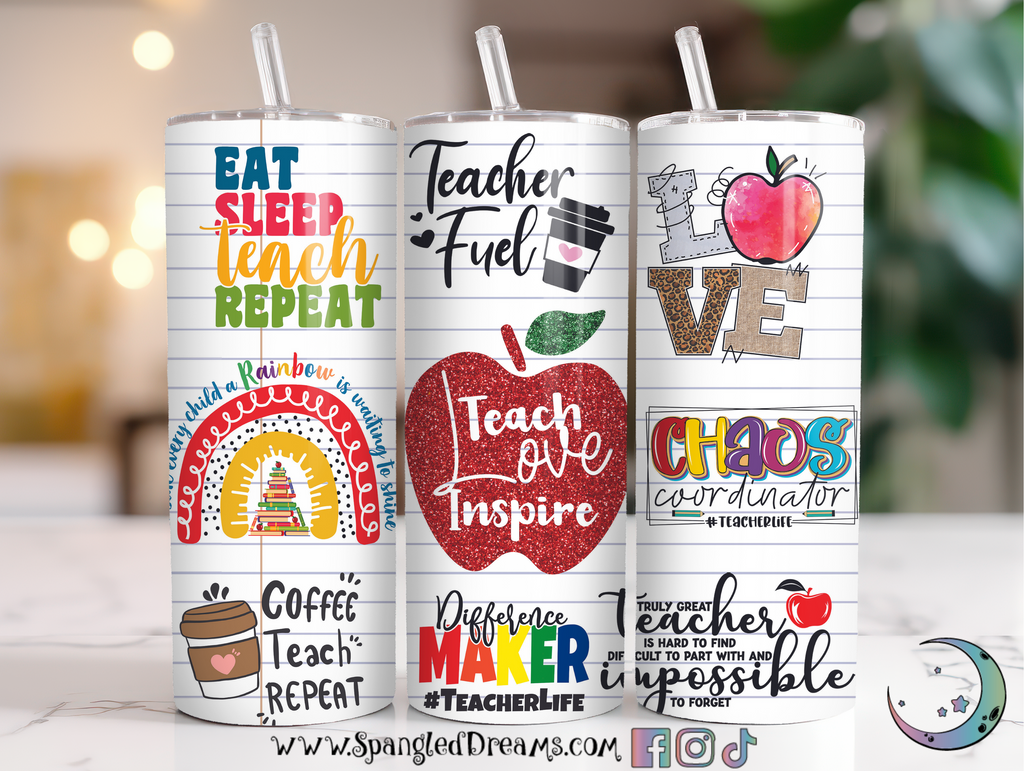 Teacher Tumbler, Teacher Gift Template, Teacher life tumbler By  99TumblerDesigns
