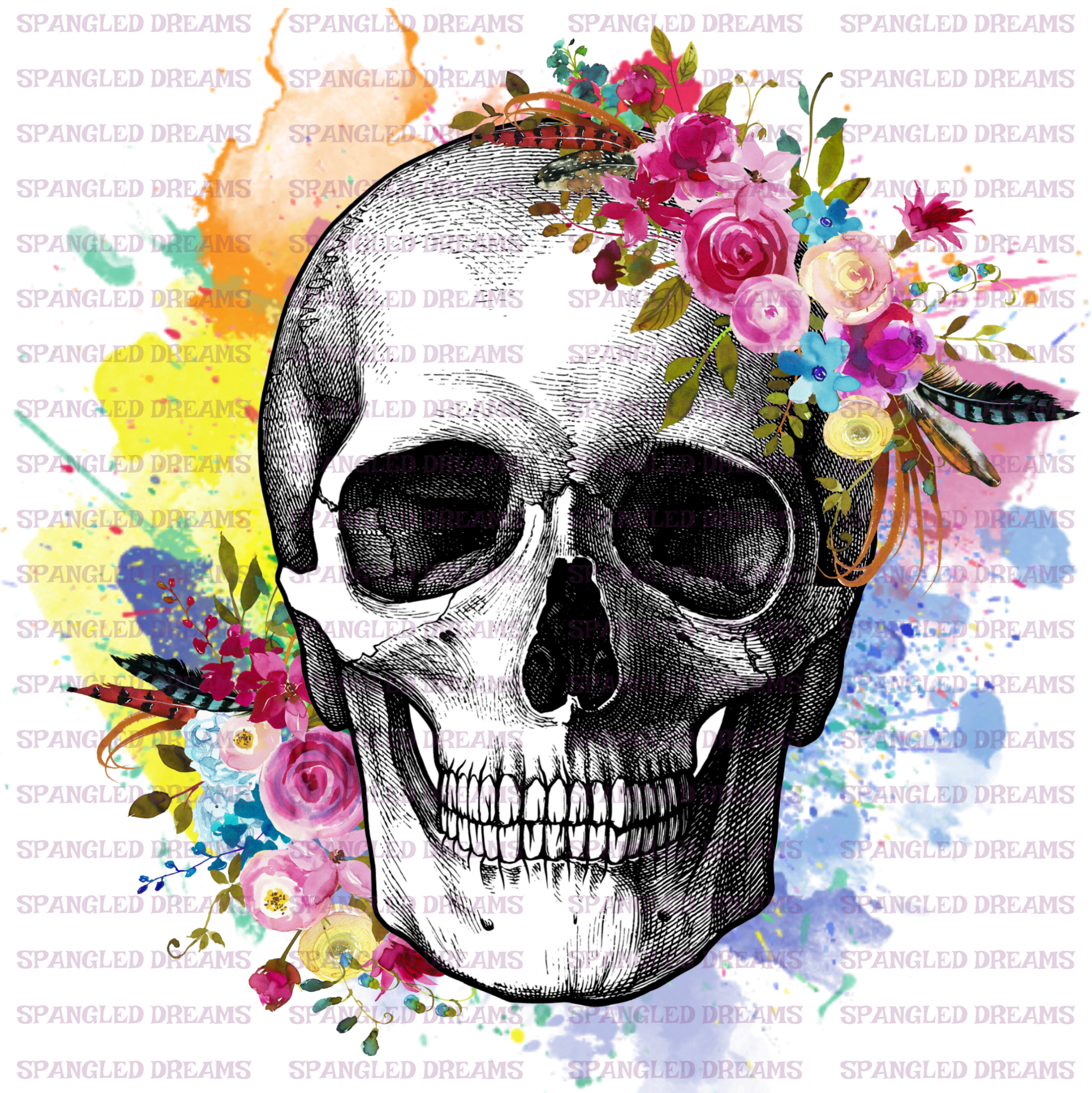 Skull Decal Print 3 Vinyl Print